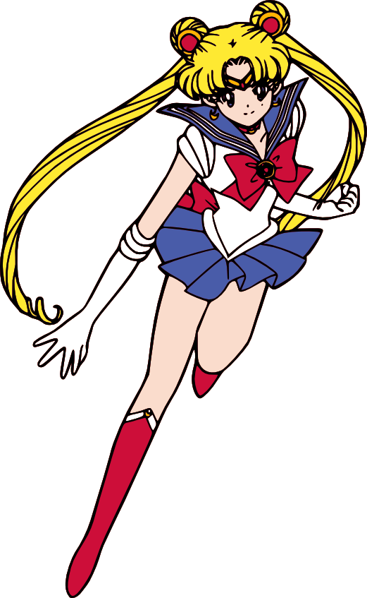 Anime, Personal Use, Sailormoon 2, - Anime Girl Vinyl Wall Art (black) (521x847)