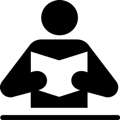 Library Clipart Logo - Read A Book Icon Png (400x400)