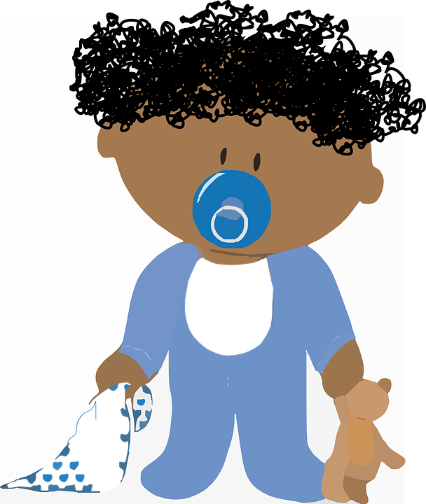 Baby Boy Cartoon Images 5, Buy Clip Art - African American Baby Clipart (608x720)