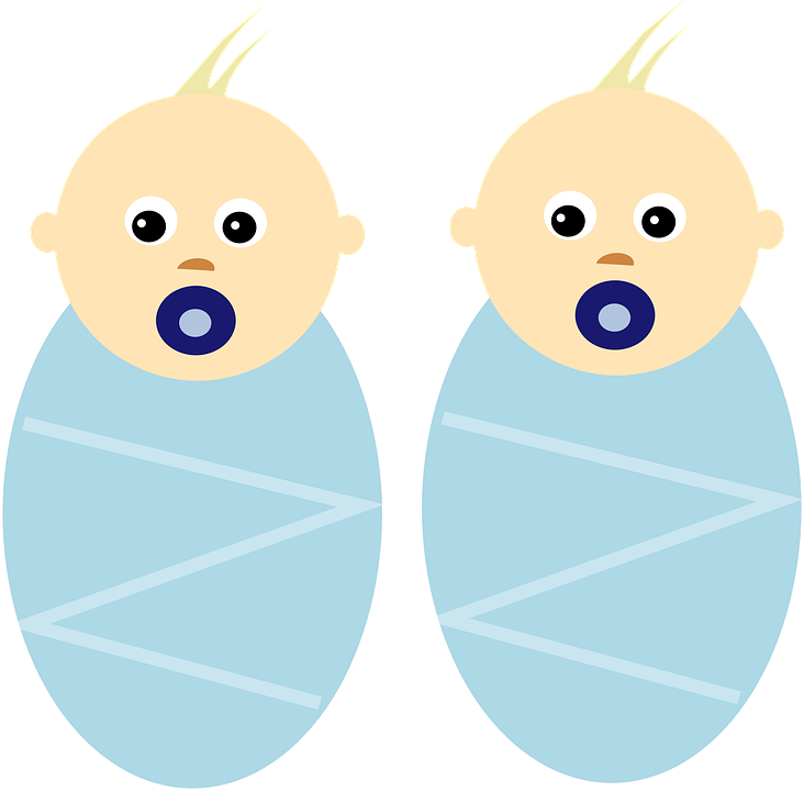 Baby Boy Clipart 13, Buy Clip Art - Cartoon Baby Twins Boys (732x720)