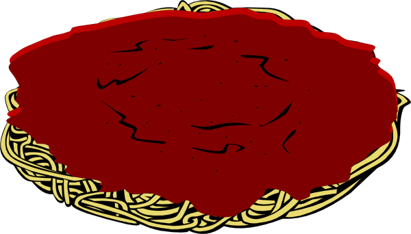 Layered Chili Clipart - Spaghetti Clip Art (600x342)