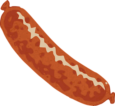 Sausage Links Food Meat Beef Cooked Greasy - Sausage Clipart (370x340)