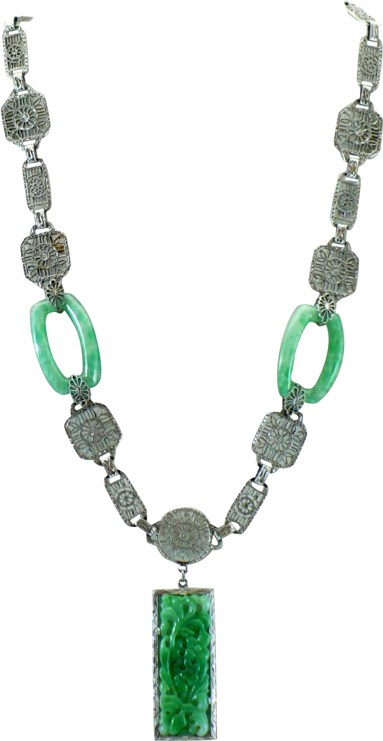 Art Deco Peking Glass Necklace - Necklace (1509x1509)