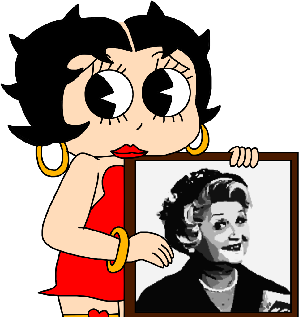 Betty Boop With Portrait Painting Of Mae Questel By - Mae Questel (1024x1024)