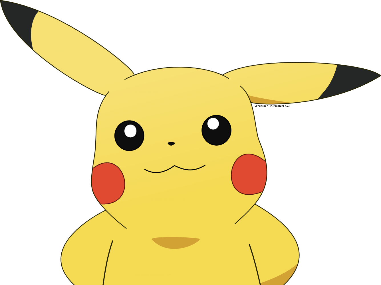 Pikachu Clipart Vector - Pikachu Pokemon Go Vector (1335x1000)