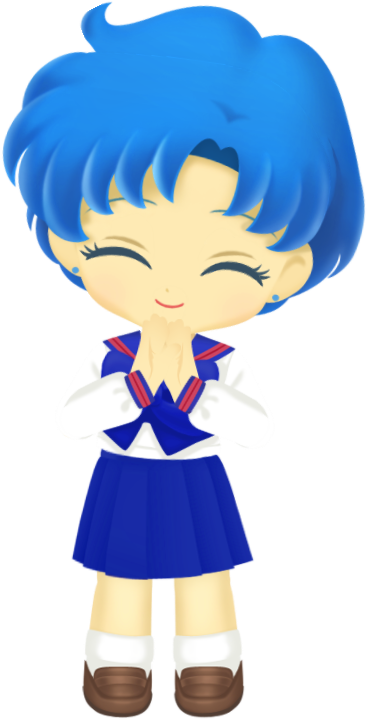 Sailor Moon Drops - Sailor Moon Drops Ami Mizuno School Uniform (421x719)