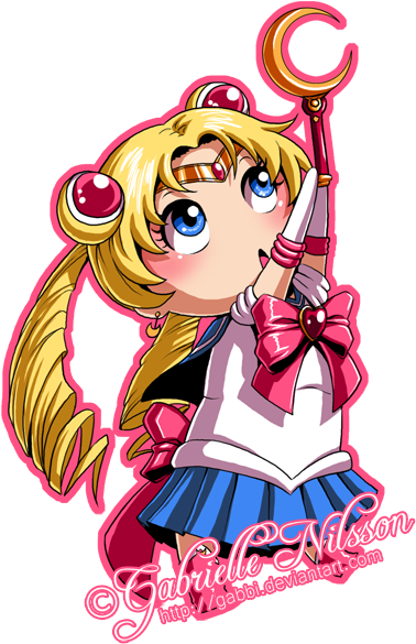 Sailor Moon By Gabbi - Cute Chibi Sailor Moon (400x618)
