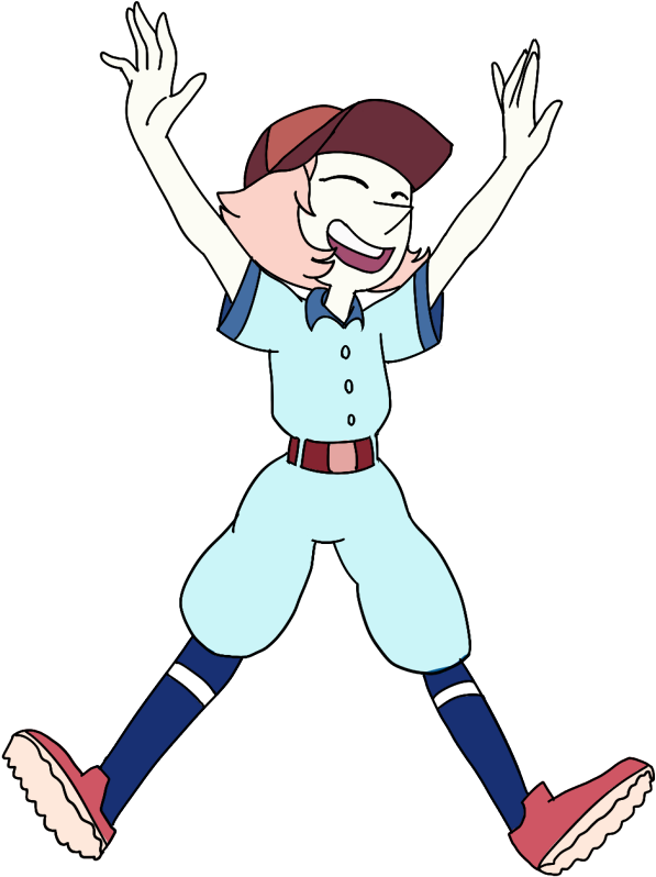 We Won By Pyalicious - Steven Universe Pearl Baseball (600x805)
