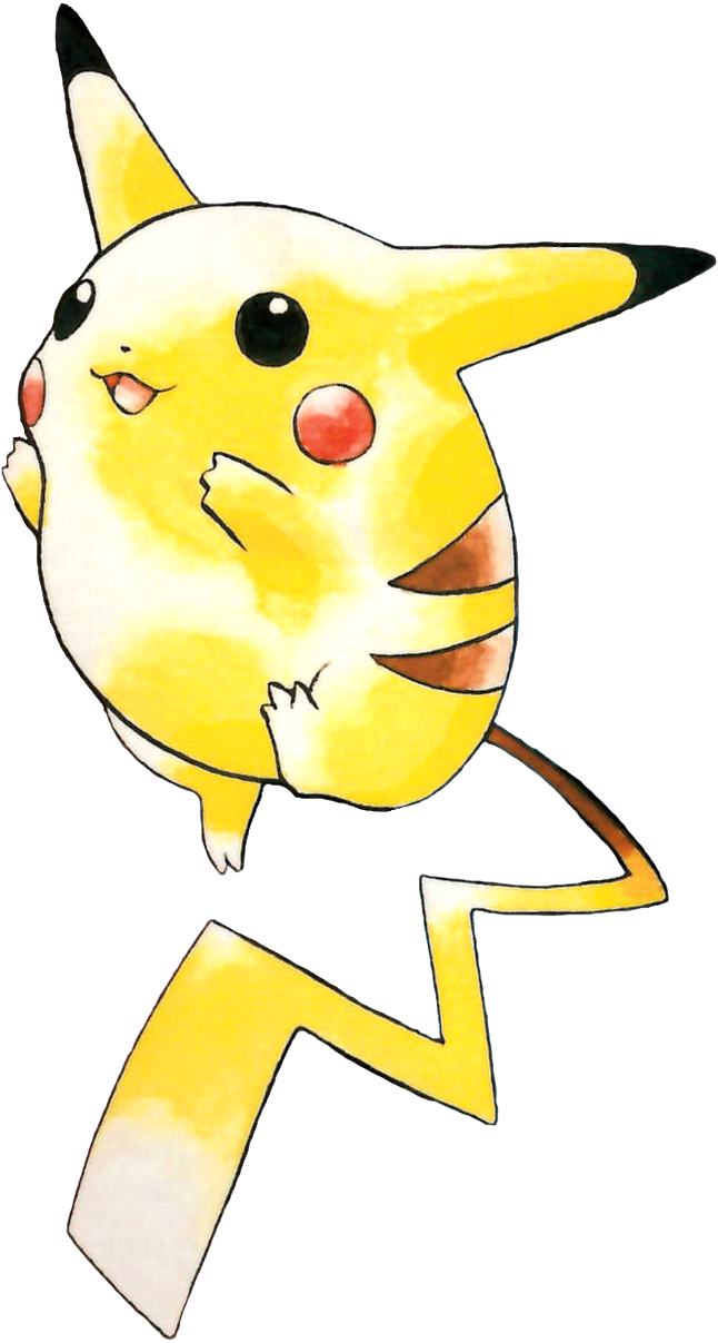 Pikachu Face Clipart - Pikachu Red And Blue (646x1207)