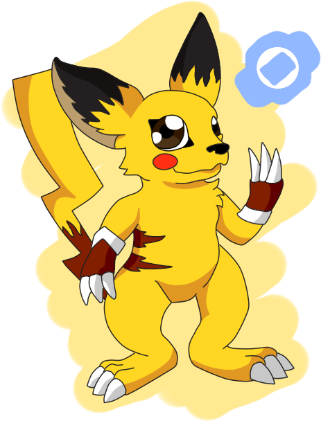 Pikachu Clipart Digimon - Audio Crossover (500x720)