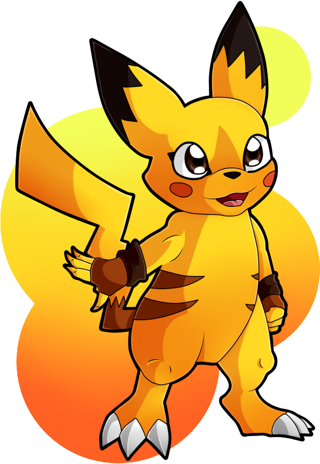 If Pokemons Were Digimons By Harubyakko - Digimon Pikachu (750x1000)