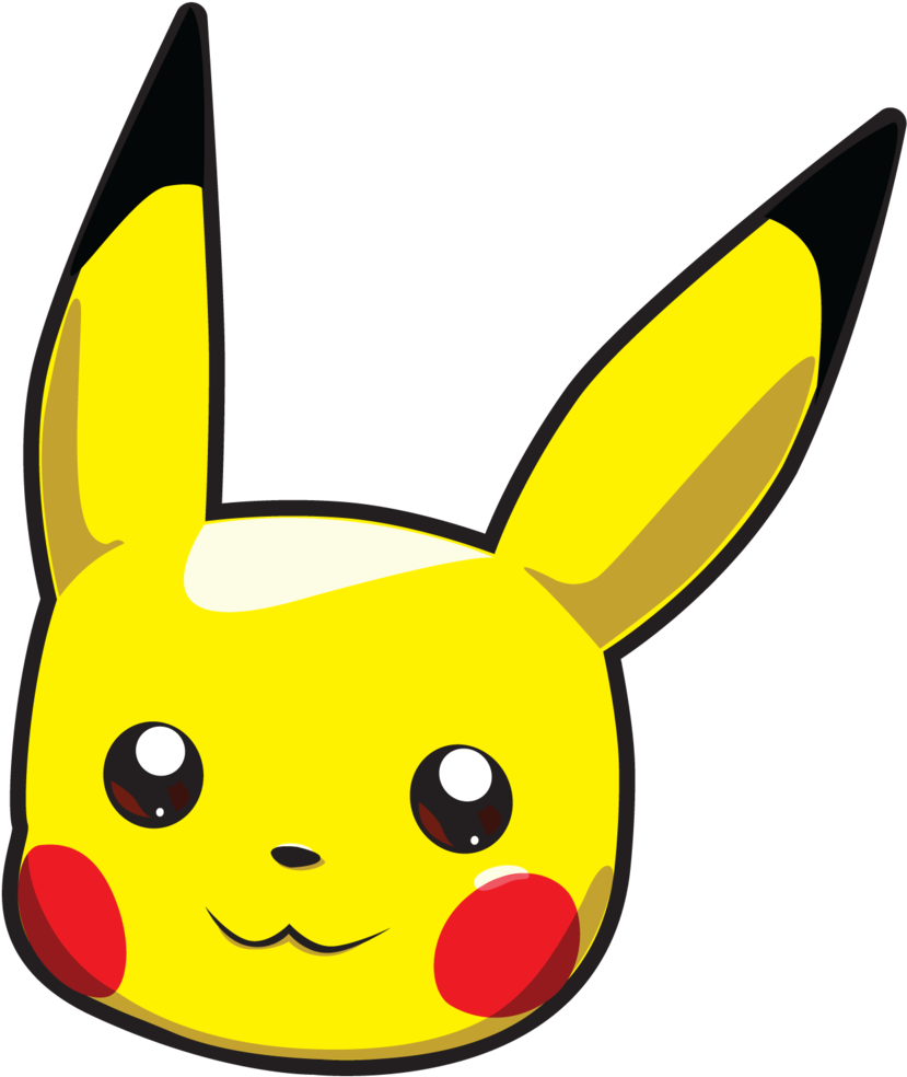 Pikachu Clipart Head - Pikachu Head Sticker (1024x1024)