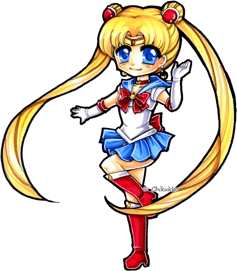 Sailor Moon By Chikukko - Art (800x945)