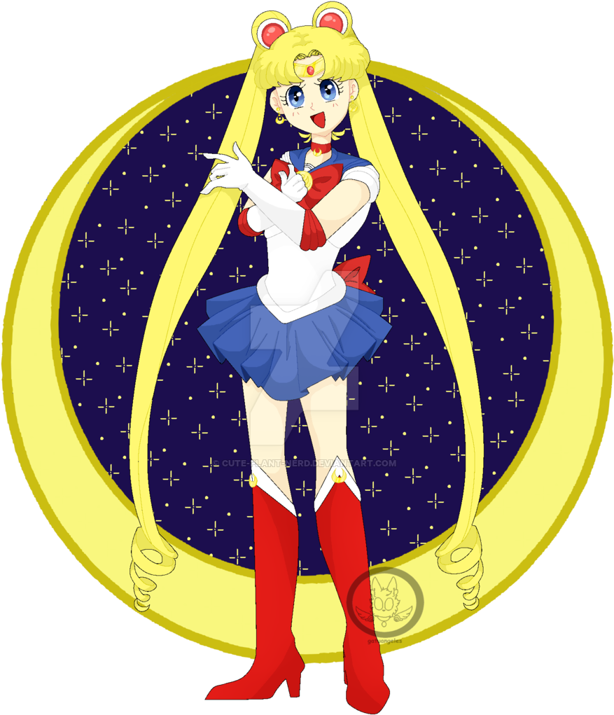 Sailor Moon By Cute Plant Nerd - Cartoon (1024x1093)