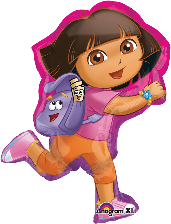 Dora Off Exploring Supersh Globo Metálico - Dora The Explorer Foil Balloon (600x786)
