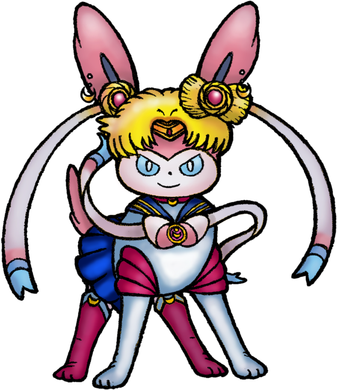 Sailor Moon X Sylveon By Realarpmbq - Cartoon (879x909)