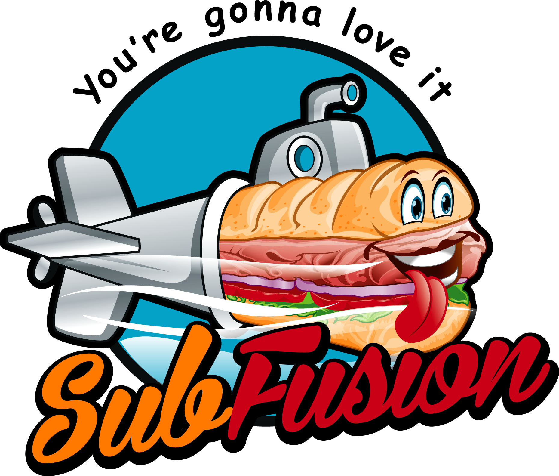 A Submarine Sandwich Coming Our Of A Plane - Sub Fusion Food Truck (1859x1582)
