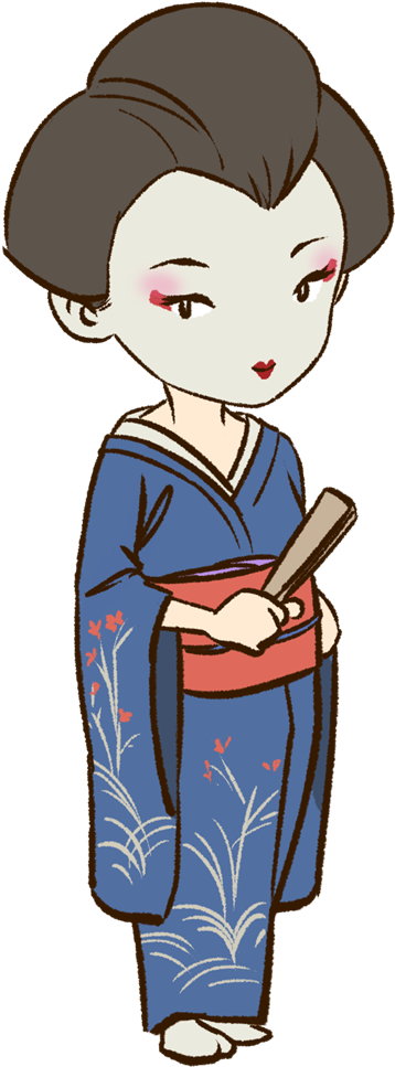 Geisha Japanese Art Drawing Clip Art - Japanese Geisha Clipart (500x997)