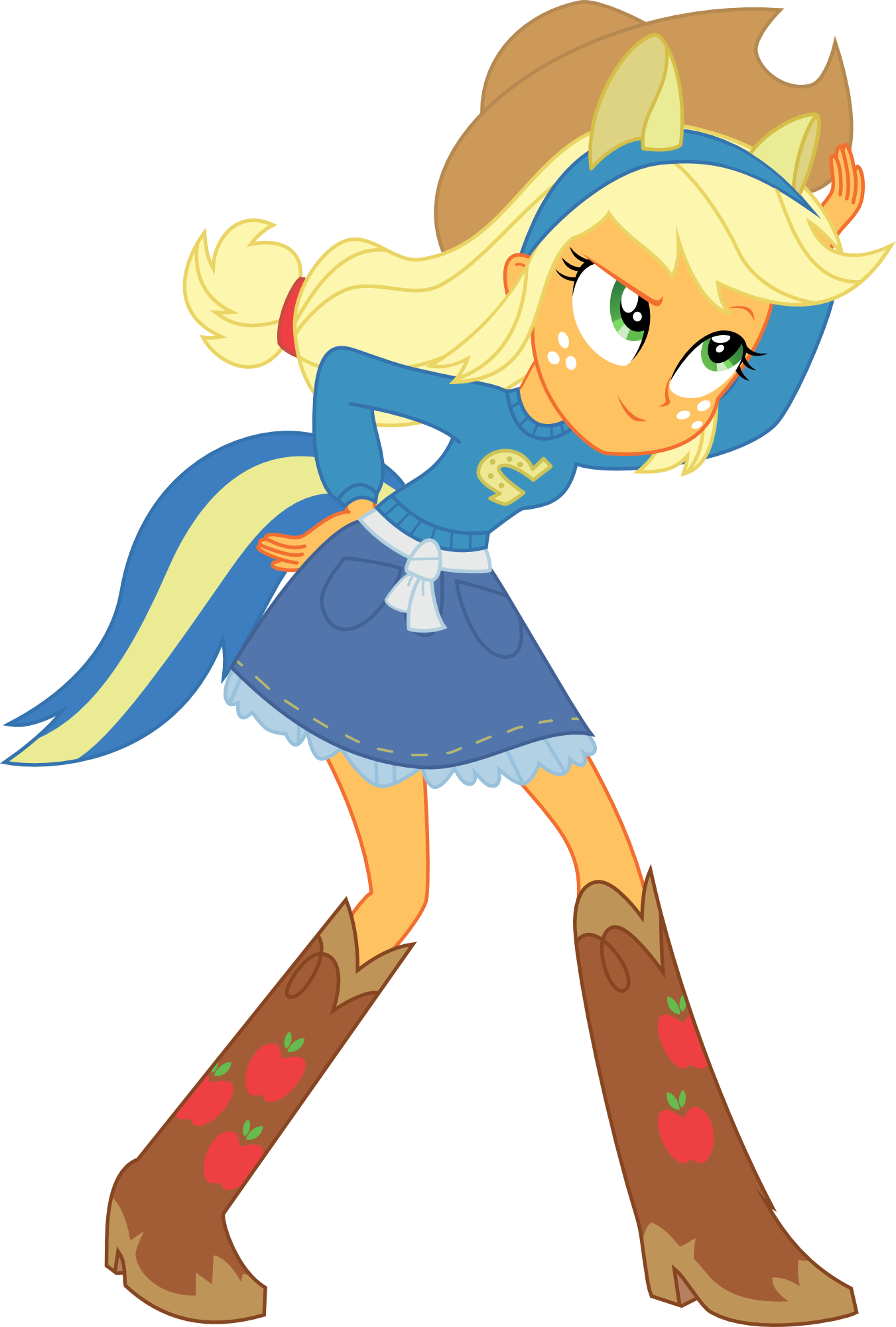 Equestria Girls Aj By Secret Asian Man - Май Литл Пони Девушки Из Эквестрии (1351x2000)