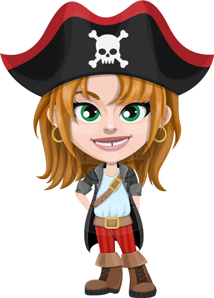 Vector Readhead Female Pirate Character - Pirate (957x1060)