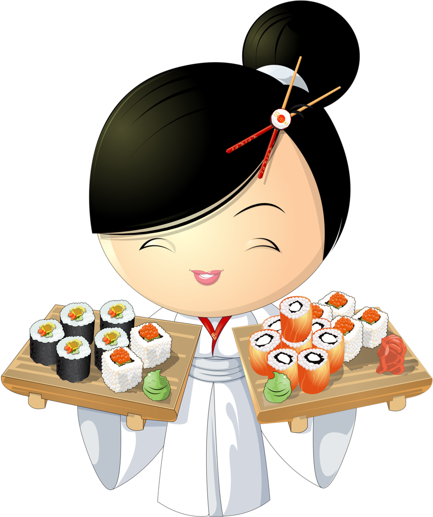 Sushi Girl 2 [преобразованный] - Vector Sushi (859x1024)