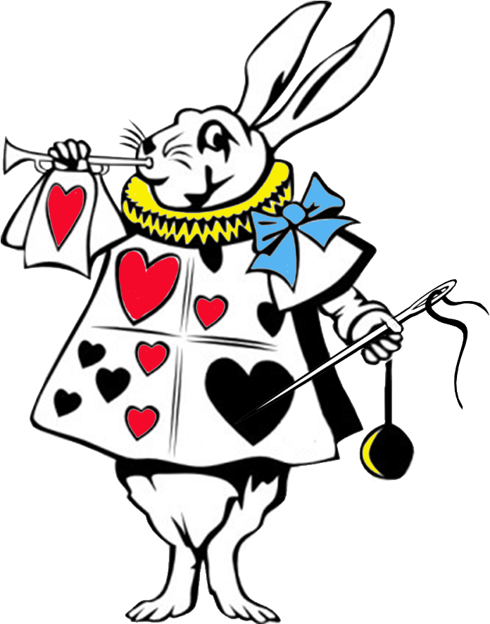 Rabbit With Needle In Color - Alice In Wonderland Copyright Free (770x886)