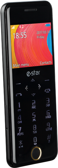 Estar T20 Dual Sim Black - Mobile Phone (772x680)