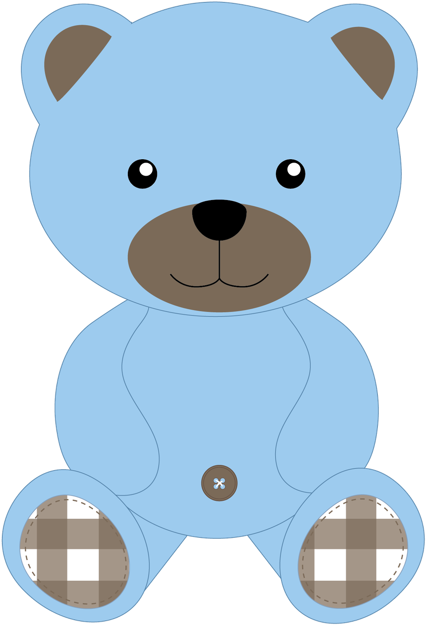 Resultado De Imagem Para Oso Baby Shower Png - Blue Teddy Bear Clip Art (900x1301)