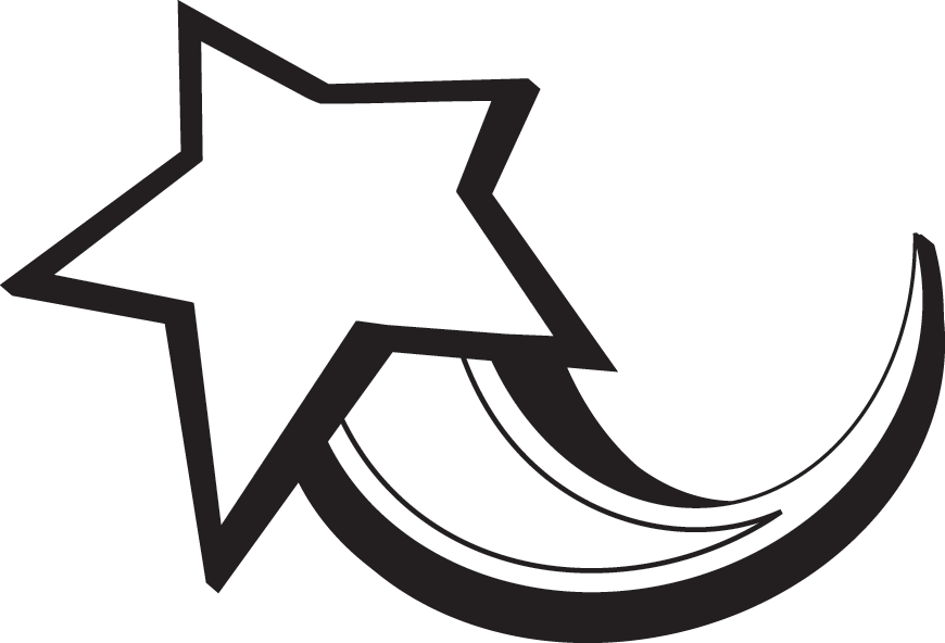 Star Clip Art Black And White - Killa Kela (870x592)