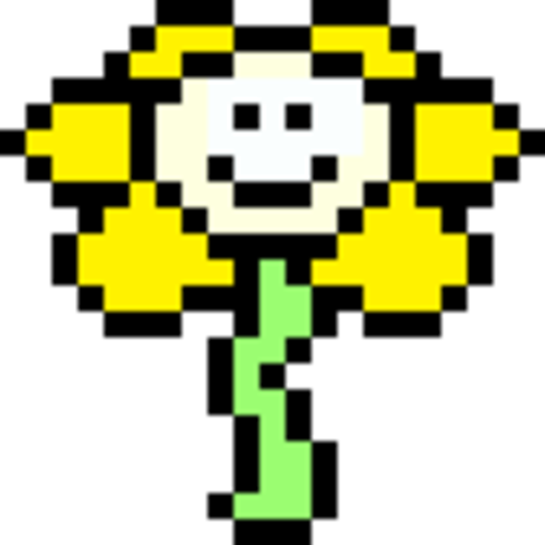 Yellow Traffic Light Clipart - Undertale Flowey Pixel Art (500x500)