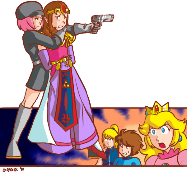 Zelda's Abduction By General-radix - Link And Zelda Fusion (600x600)