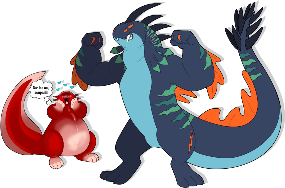 Flex Them Pecks By Feralgator - Cartoon (1024x679)