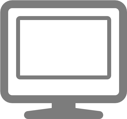 Display14 - - Desktop Icon Black And White (512x512)