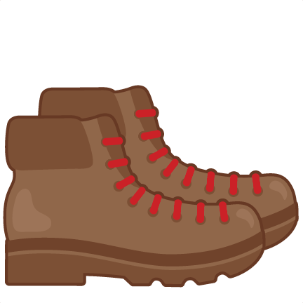 Hiking Boots Svg Scrapbook Cut File Cute Clipart Files - Hiking Boots Clip Art (432x432)