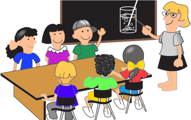 Your Multicultural Classroom - Students At Desks Clipart (1368x855)