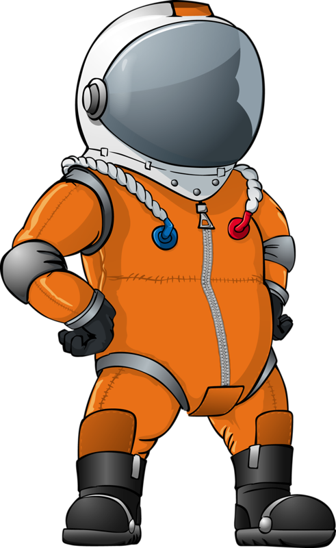 Orange Astronaut Clipart (491x800)