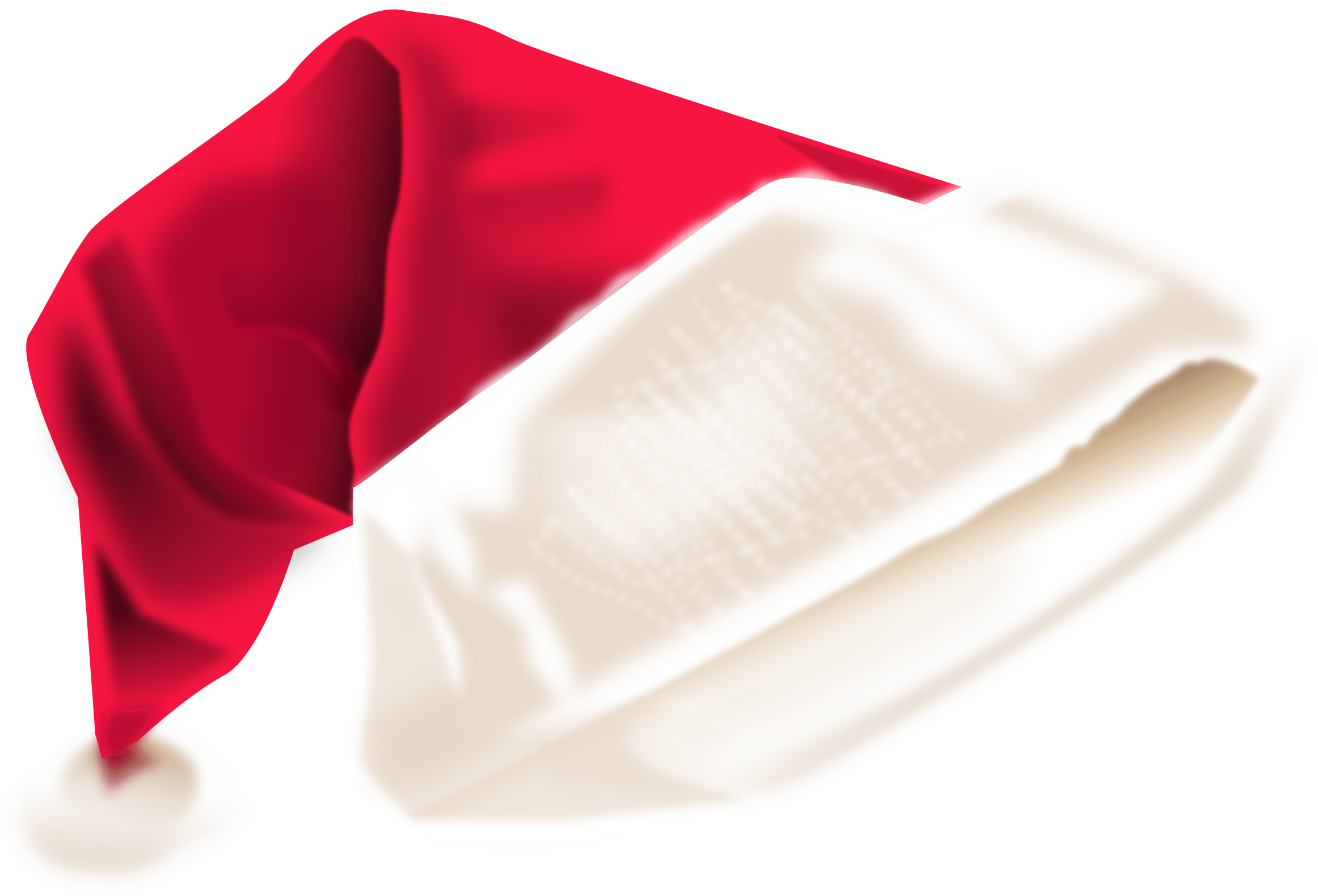 Clipart - Santa's Cap - Santa Claus Hat (2400x1615)