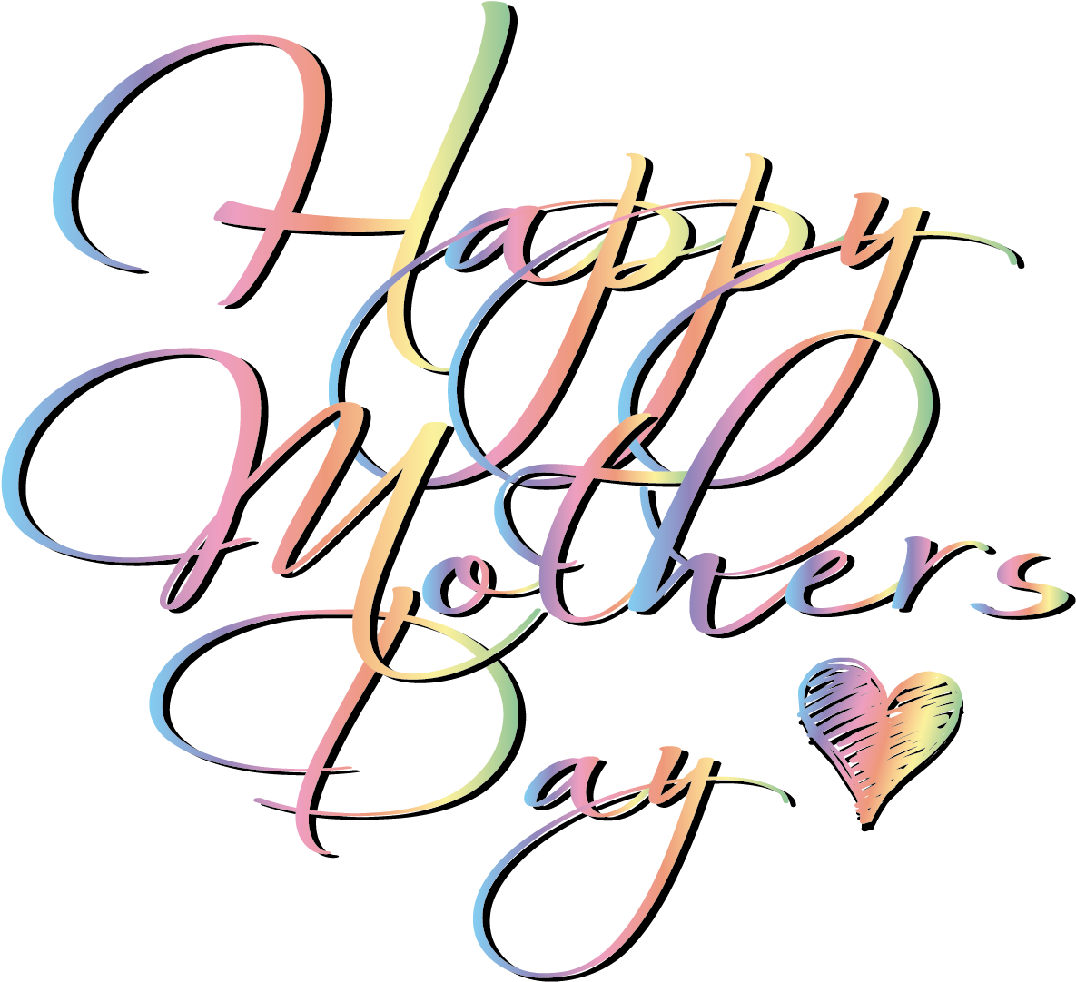If You'd Like To Learn How To Design And Personalise - Happy Mothers Day Rainbow (1321x1321)