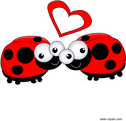 Love Lady Bugs, Free Valentine Clip Art - Clip Art (450x450)