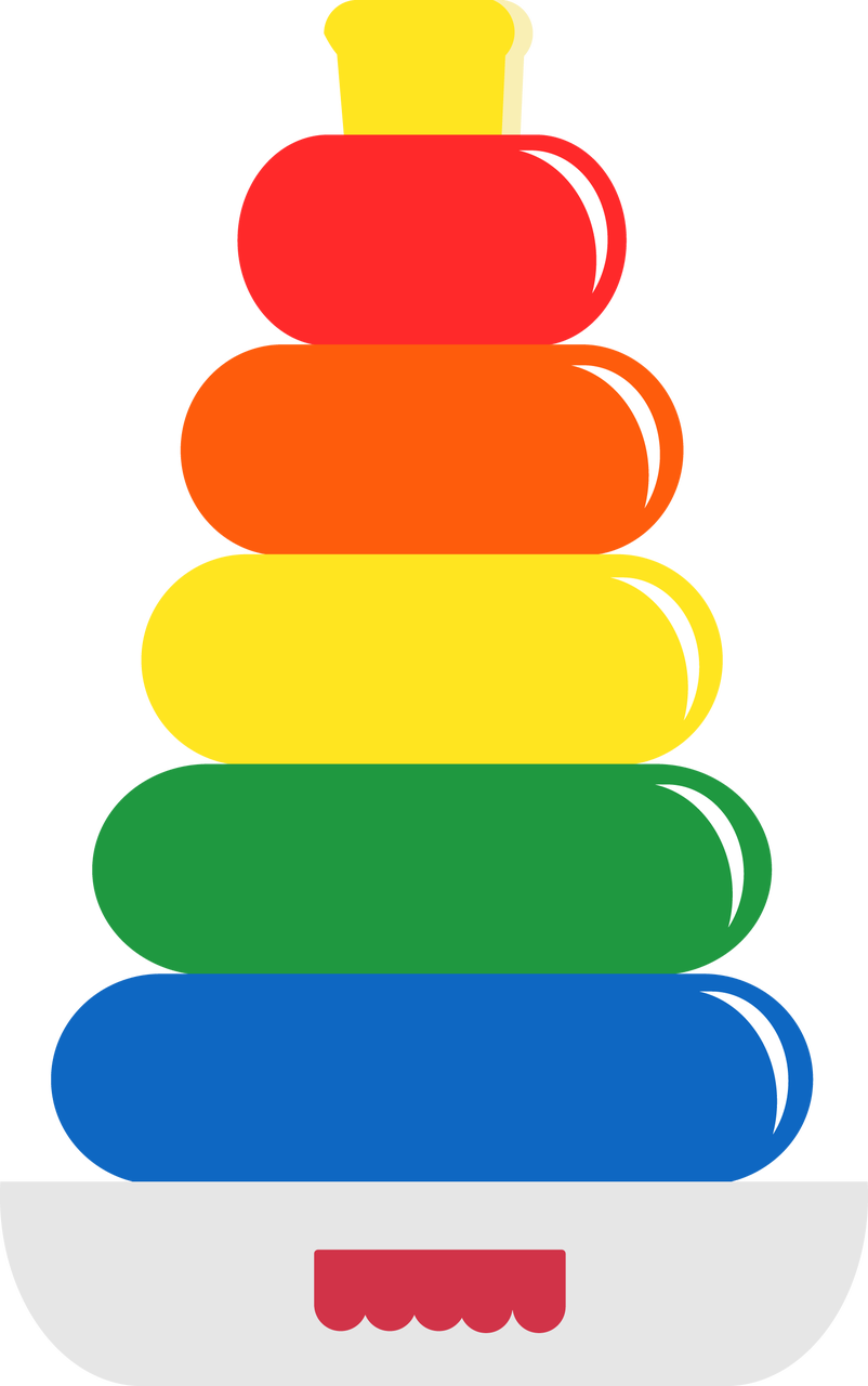 Rainbow Rings , $0 - Art And Craft Baby Toys (802x1280)