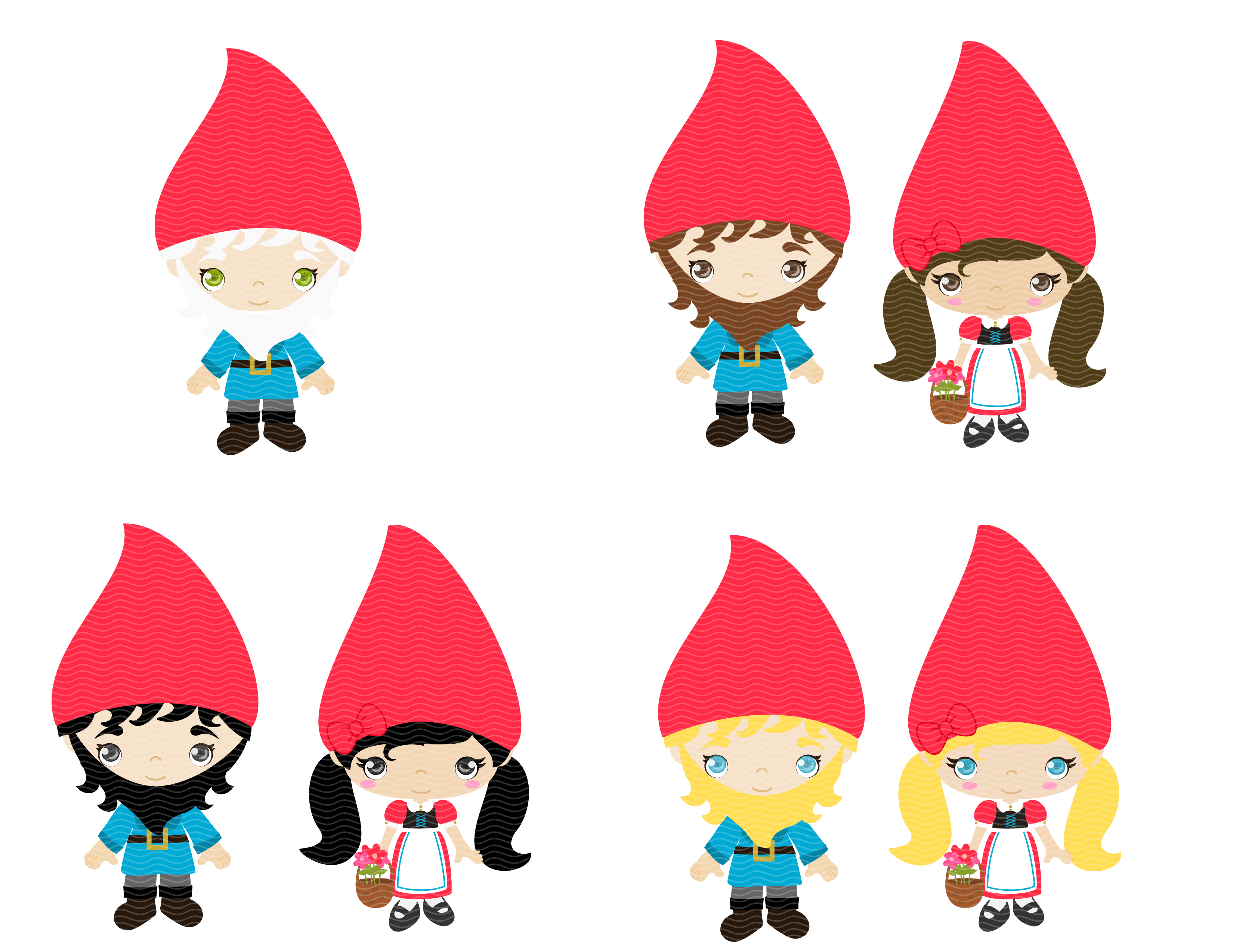 Gnome Clipart Woodland - Cartoon (3300x2550)