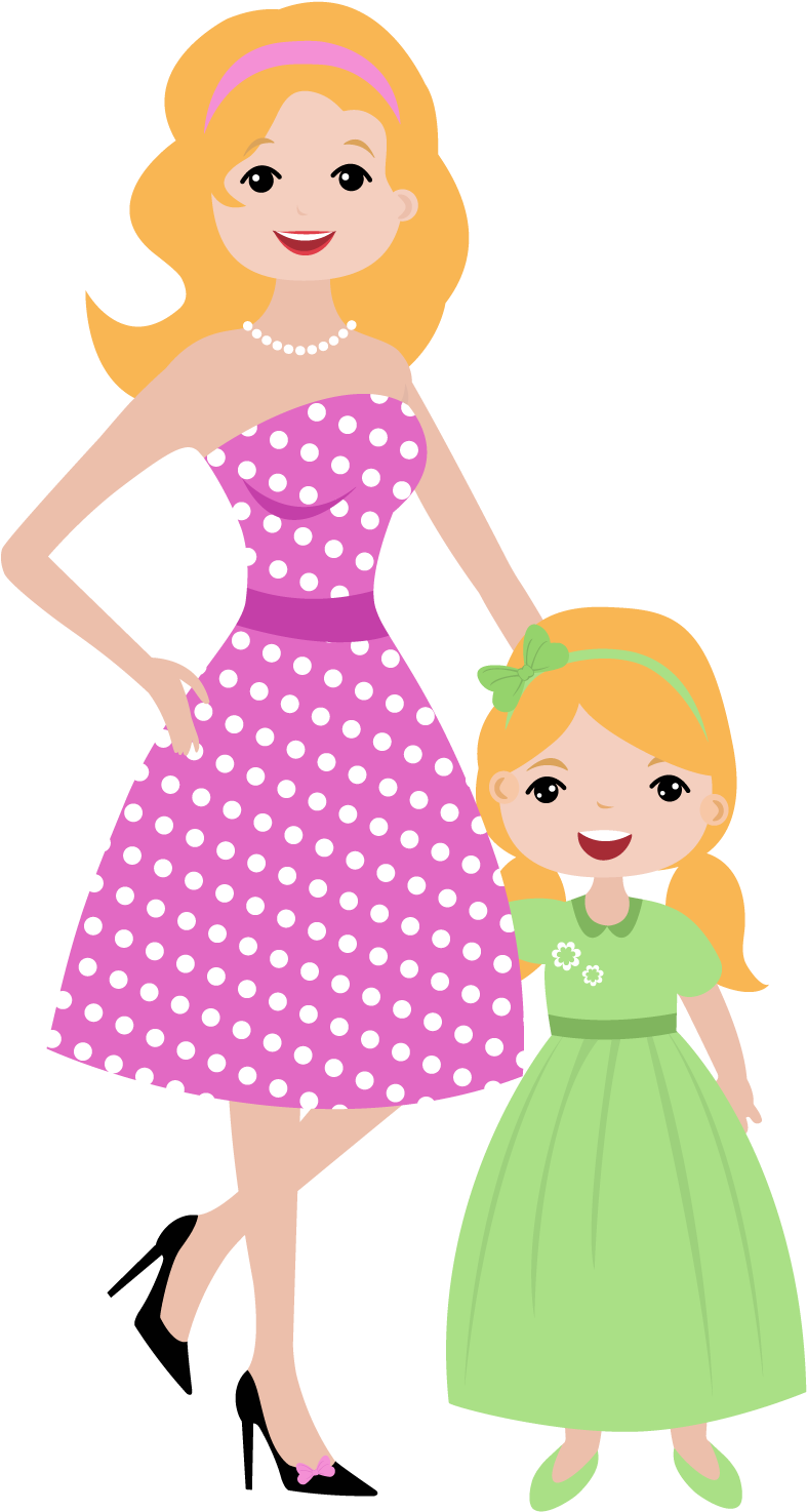 Idkxurp6z7oon - Mother And Daughter Clipart (1500x1500)