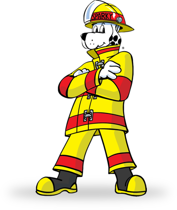 Sparky School House - Sparky The Fire Dog (358x426)