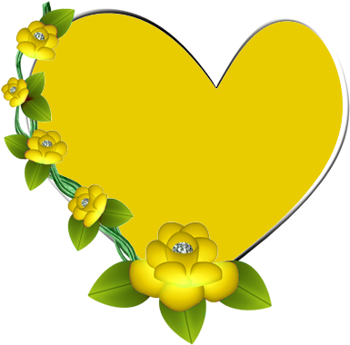 It's All About Hearts ♡ - Yellow Hearts Clip Art (418x396)