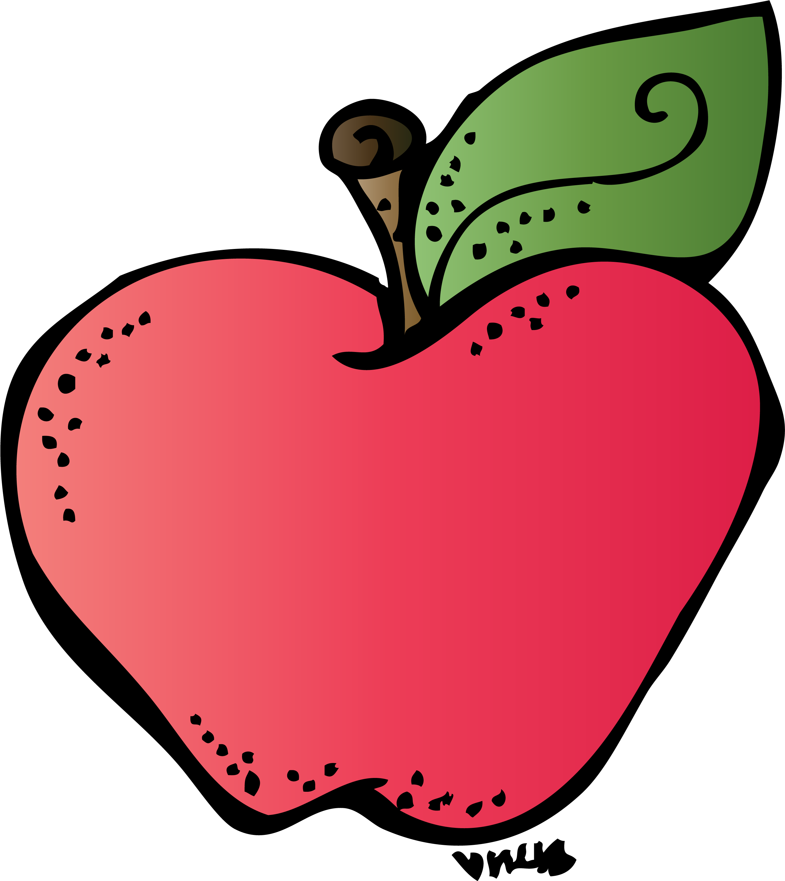 Clipart Para Apple Melonheadz Cliparts Free Download - Melonheadz Clipart Back To School (2738x3000)