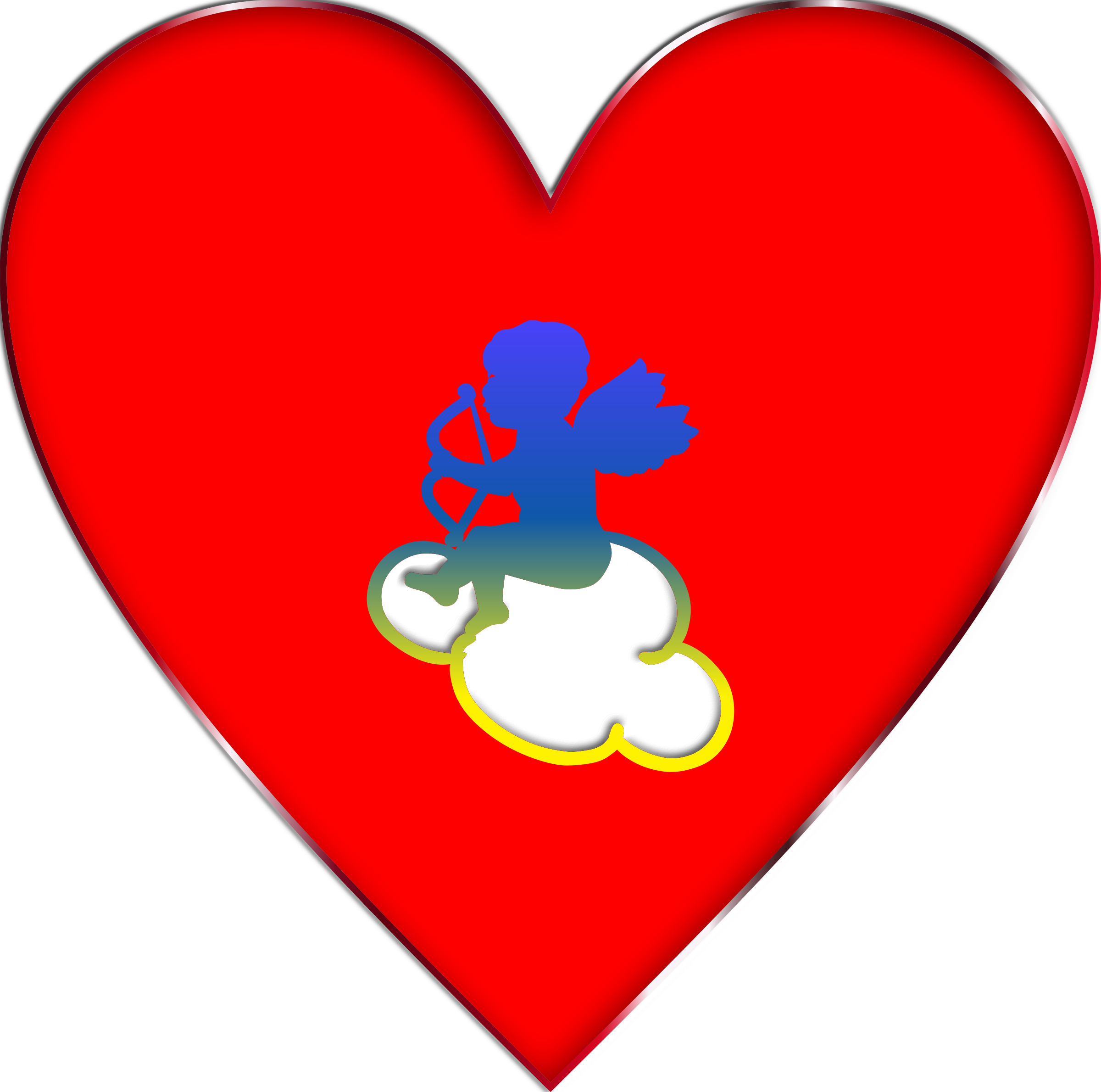 Cupid Heart Clip Art - Clip Art (2400x2379)