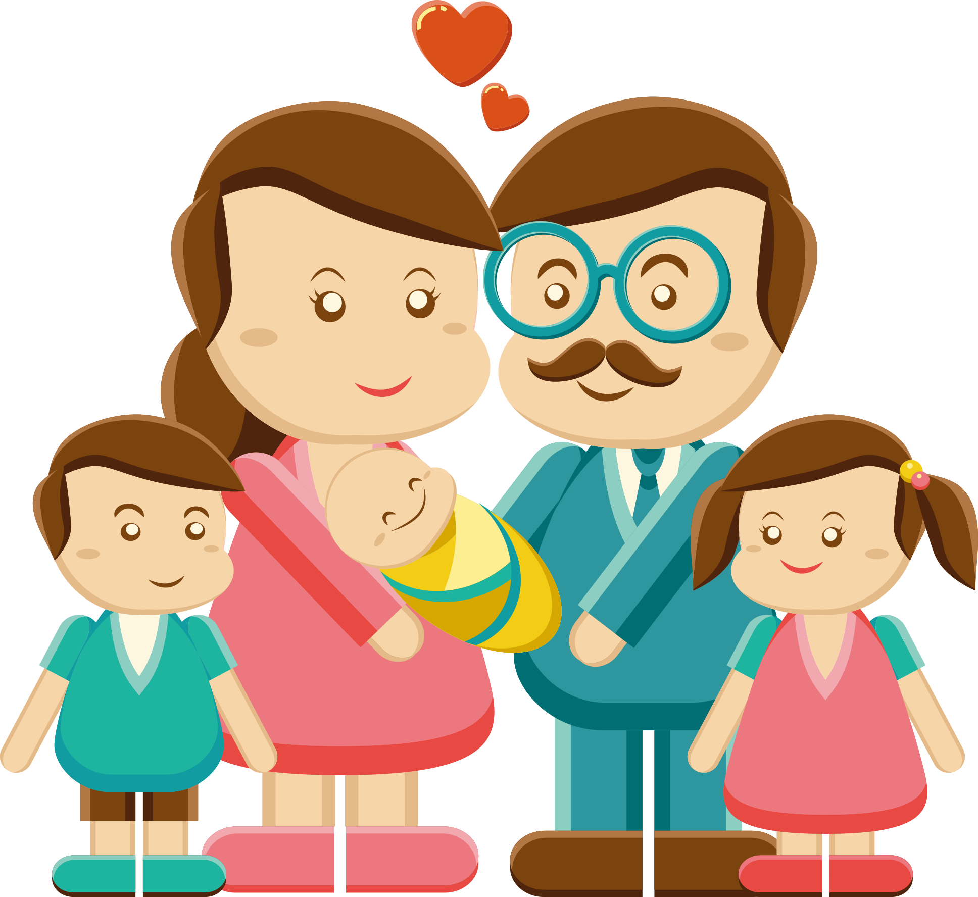 Father Family Mother Clip Art - Miembro De La Familia (1936x1776)