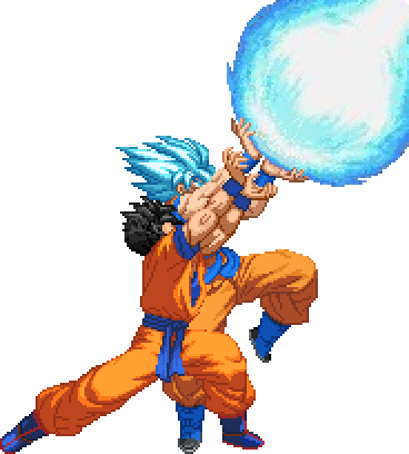 Father Son Kamehameha Sprite By Spartan-a21 - Dragon Ball Sprite Kamehameha (368x408)