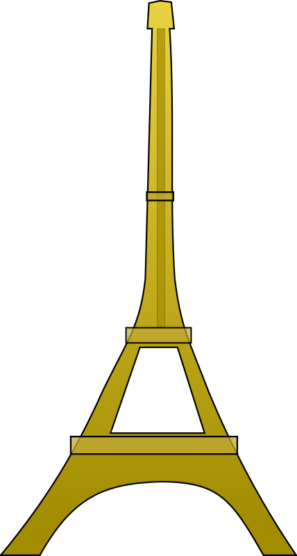 Medium Image - Eiffel Tower Clip Art Gold (428x800)