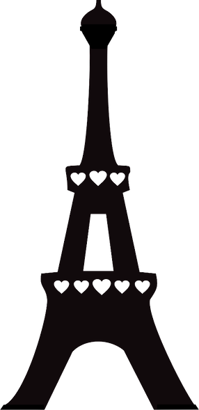 Print And Cut - Silhueta Torre Eiffel Png (286x589)
